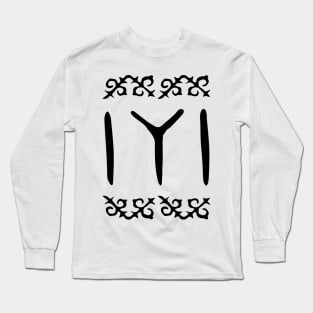 Black Kayi Tribe Flag Symbol from Dirilis/Resurrection Ertugrul Long Sleeve T-Shirt